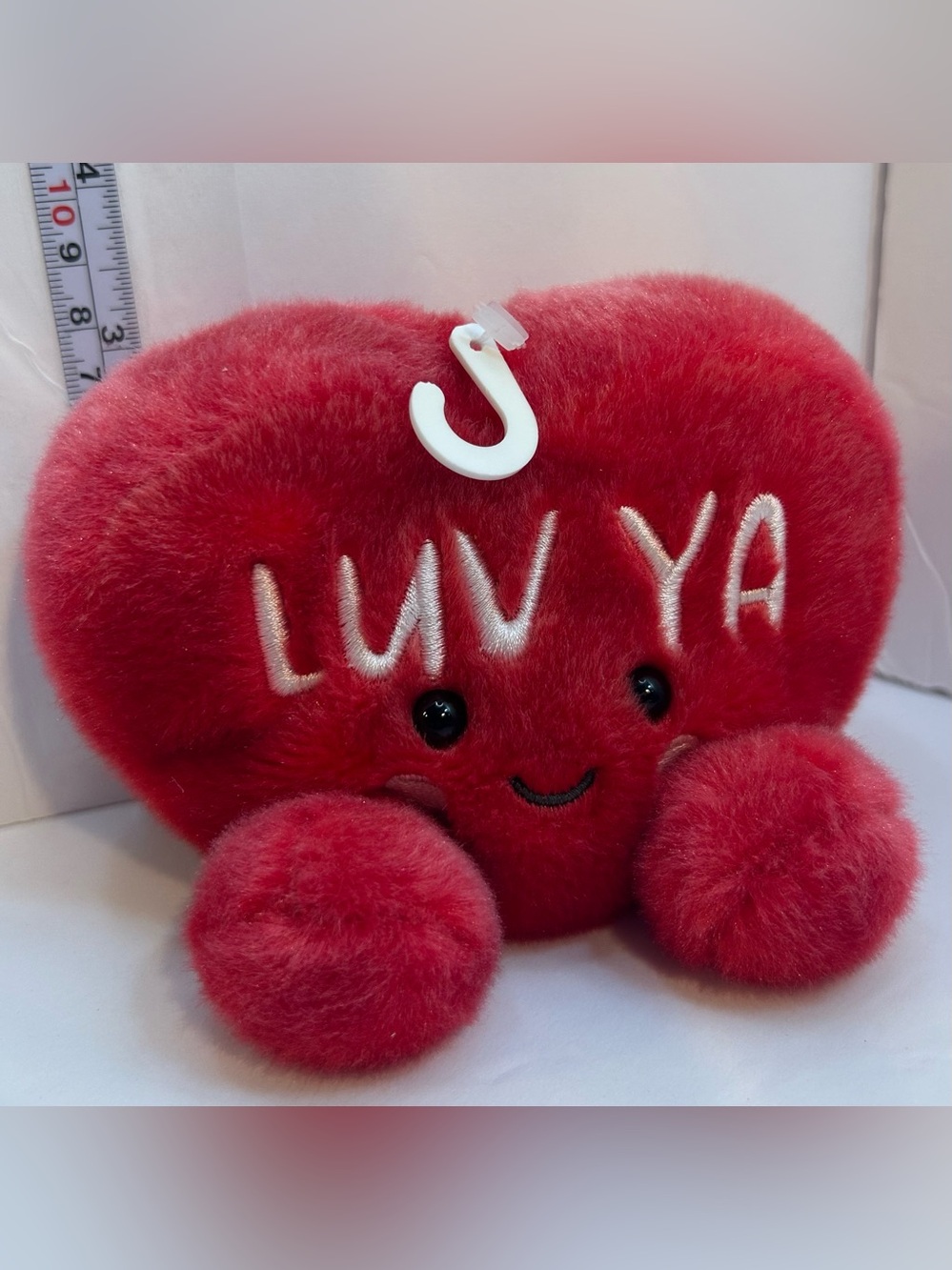 Aurora Palm Pals "Luv Ya" Heart Mini Plush Stuffed Animal Red 2024